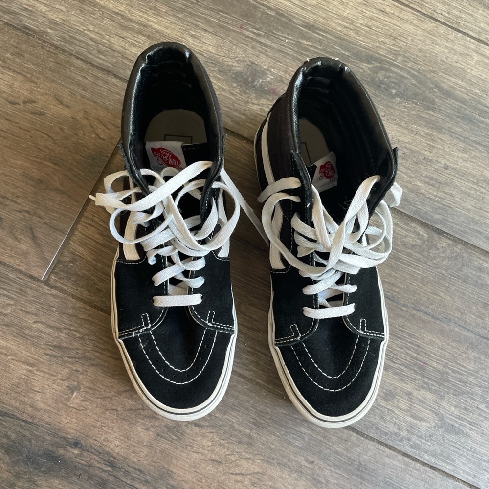 Vans Sk8-Hi Canvas Black & White Shoes